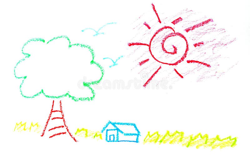 Holiday drawing stock image. Image of house, paper, grid - 22743857