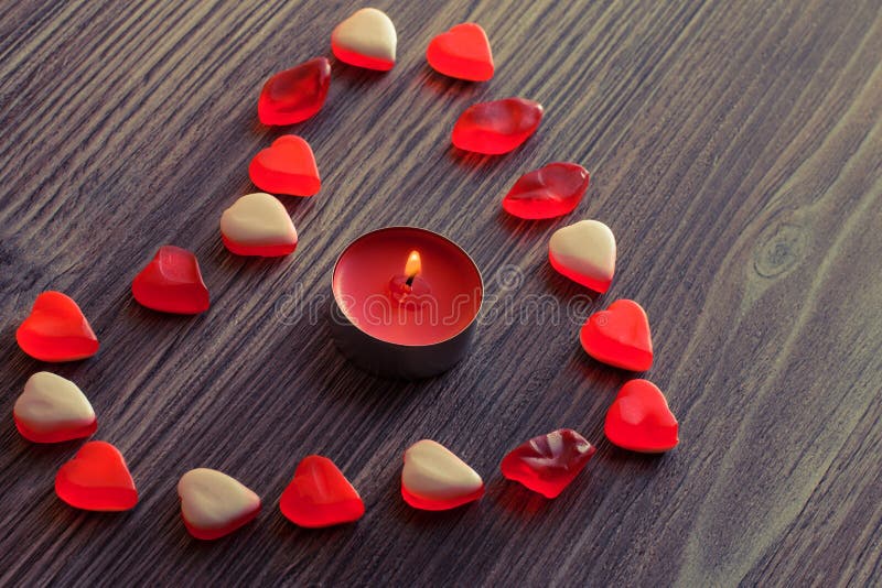 Holiday event celebrate valentine day woman present gift surprise date feelings romantic emotion concept. Jelly candies in shape o royalty free stock images Holiday event celebrate valentine day woman present gift surprise date feelings romantic emotion concept. Jelly candies in shape o royalty free stock images