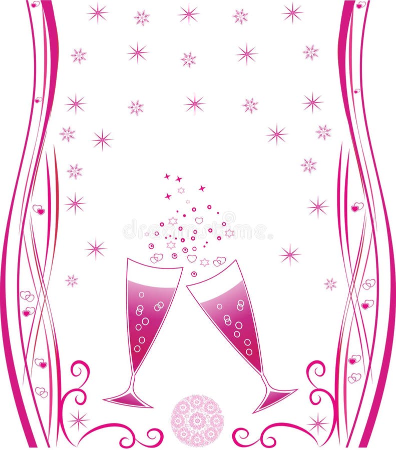 Holiday glasses on abstract background