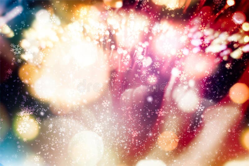 Holiday glowing backdrop. Festive Christmas background. Elegant abstract background with bokeh defocused lights and stars stock image