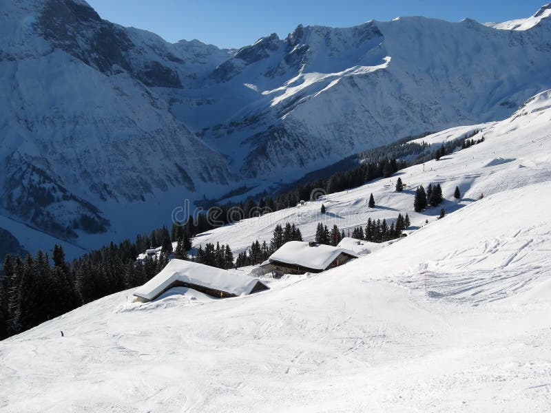 Holiday houses in alps.