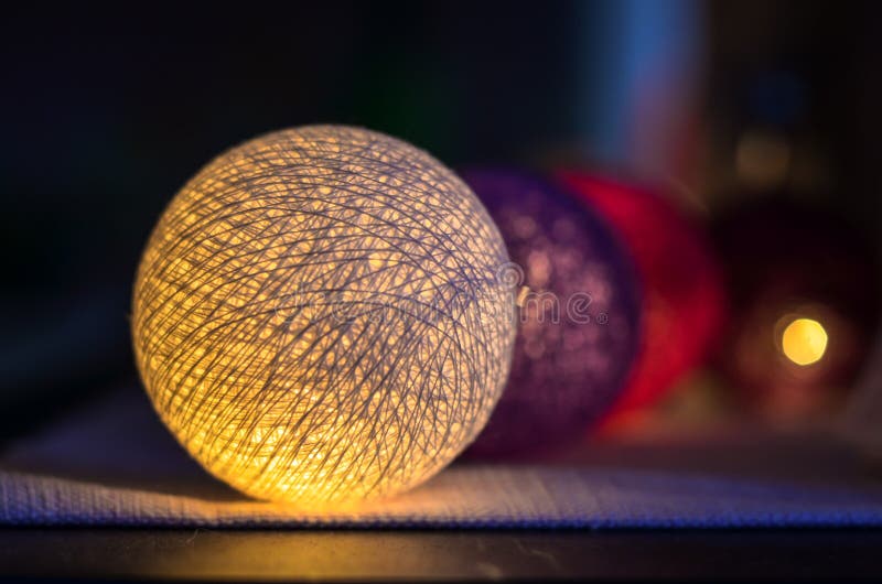 Holiday Light Balls Decoration Stock Photo Image of bright, mirror