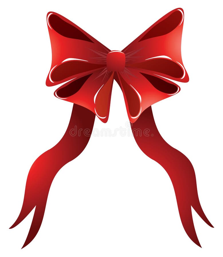 Holiday red bow