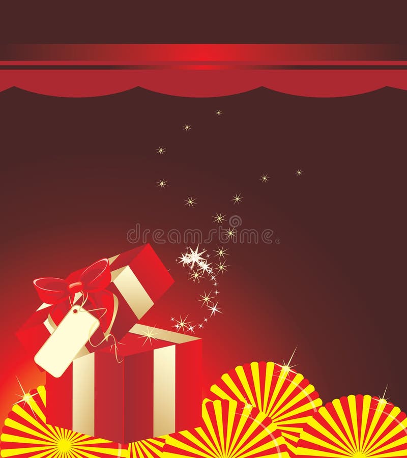 Holiday red box with bow