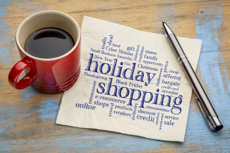 Holiday shopping word cloud