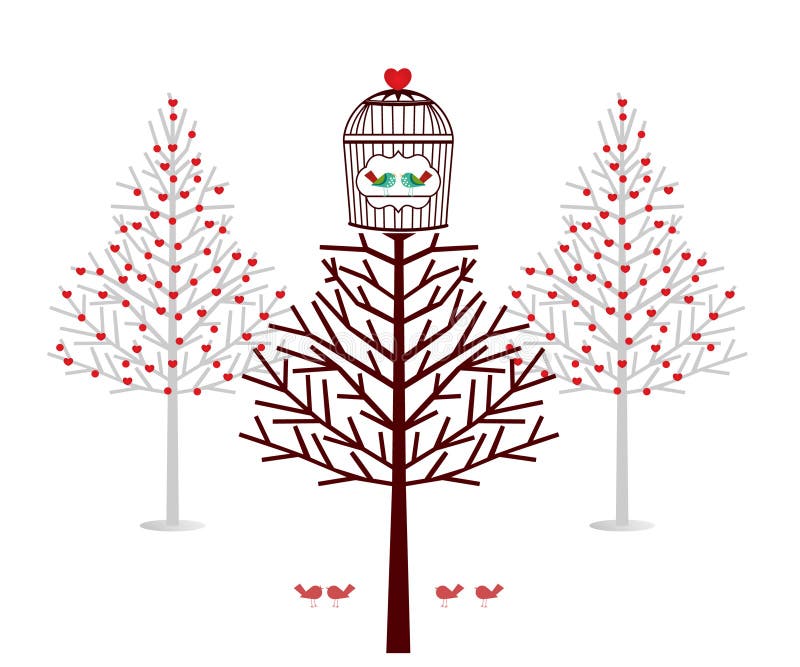 Holiday treehouse for birds royalty free illustration Holiday treehouse for birds royalty free illustration