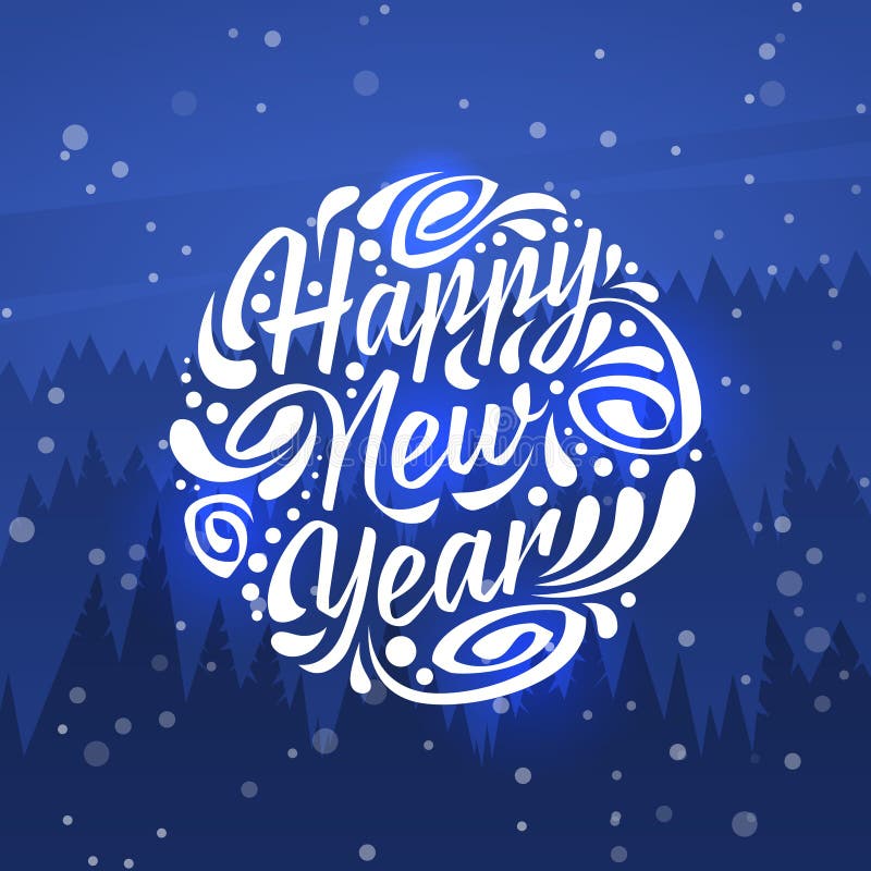 Happy New Year. Holidays greeting card stock illustration Happy New Year. Holidays greeting card stock illustration