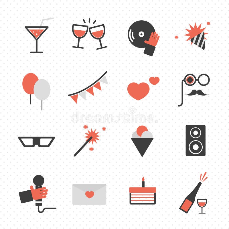 Holidays and party icon stock illustration