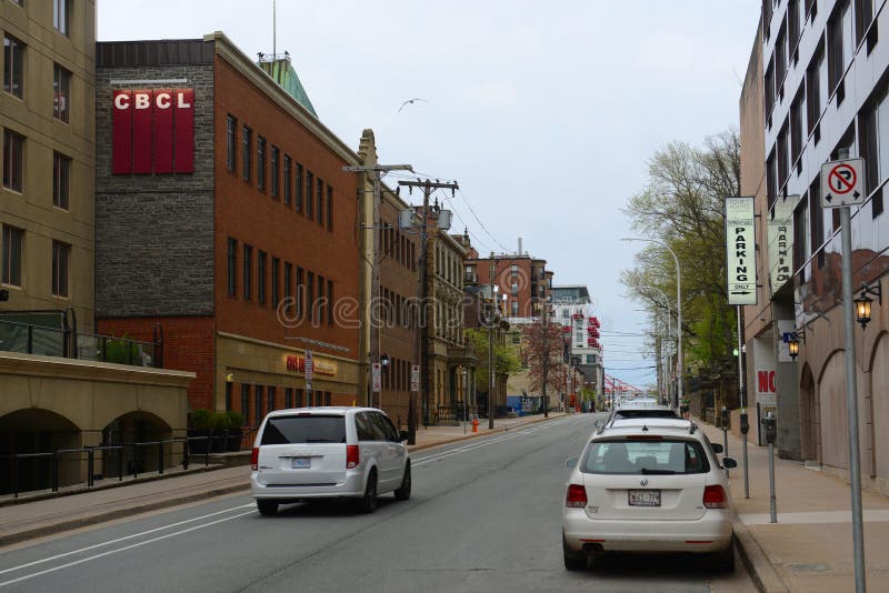 Hollis Street, Halifax, Nova Scotia, Canada Fotografia Editoriale