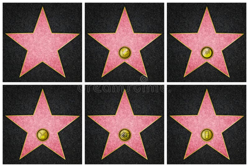 Hollywood Bulwaru Gwiazdy royalty ilustracja