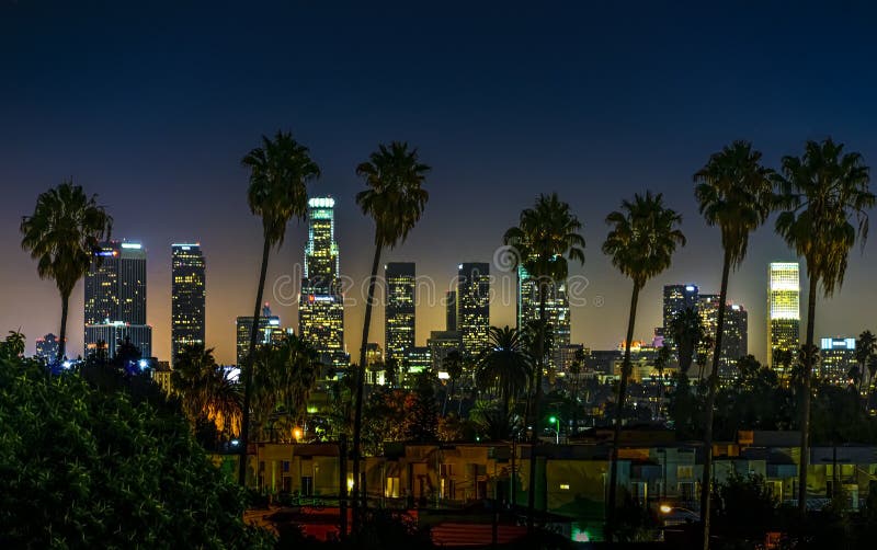 Hollywood noc w Kalifornia obrazy royalty free Hollywood noc w Kalifornia obrazy royalty free