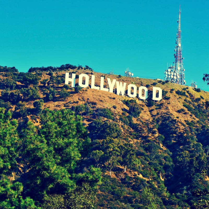 Hollywood podpisuje wewnątrz górę Lee, Los Angeles, Stany Zjednoczone zdjęcie stock Hollywood podpisuje wewnątrz górę Lee, Los Angeles, Stany Zjednoczone zdjęcie stock