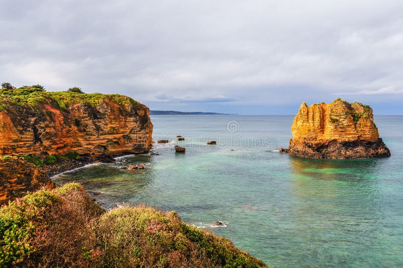 Holme nära kusten på den stora havvägen, Australien arkivfoto Holme nära kusten på den stora havvägen, Australien arkivfoto