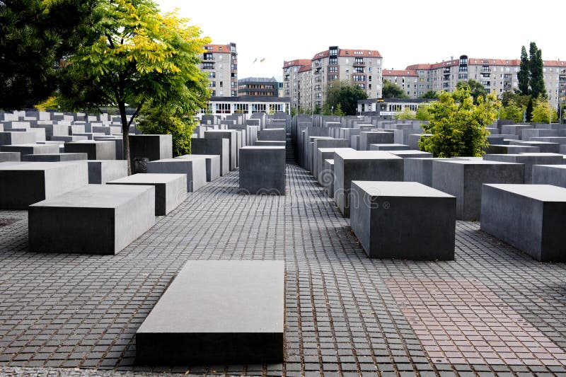 The Holocaust Memorial in Berlin, Memorial to the Murdered Jews, concrete stabs
