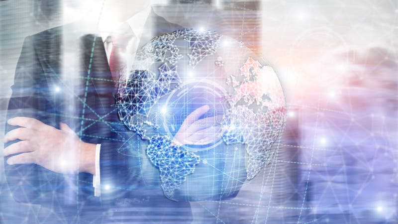hologramme, globe, WWW, affaires globales et Telecommunication? de la terre 3D photos stock hologramme, globe, WWW, affaires globales et Telecommunication? de la terre 3D photos stock