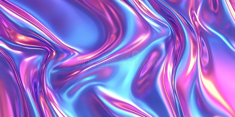 Holographic Background Iridescent Purple and Blue Texture vector illustration