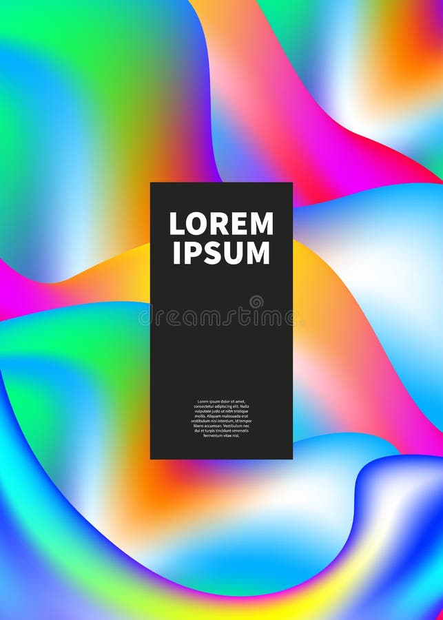 Holographic banner, rainbow foil stock illustration