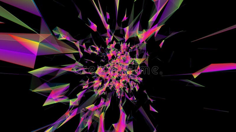 Holographic consciousness. Abstract plexus background for different events and projects. Seamless loop. stock illustration