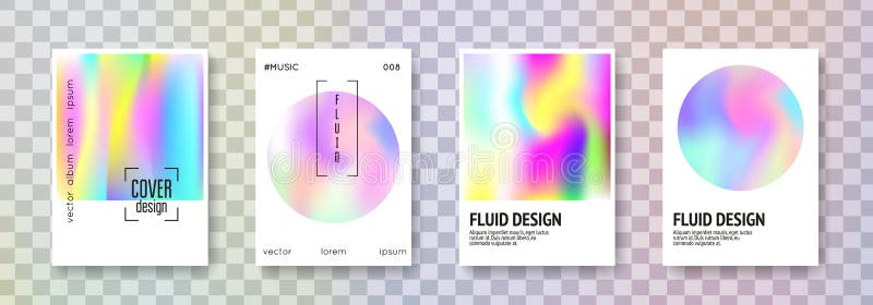 Holographic cover set. Abstract backgrounds. stock illustration Holographic cover set. Abstract backgrounds. stock illustration