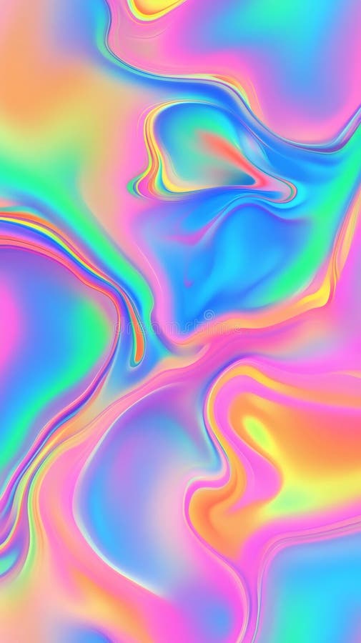 Holographic iridescent pearlescent colorful gradient background flowing creating abstract shapes royalty free stock photo