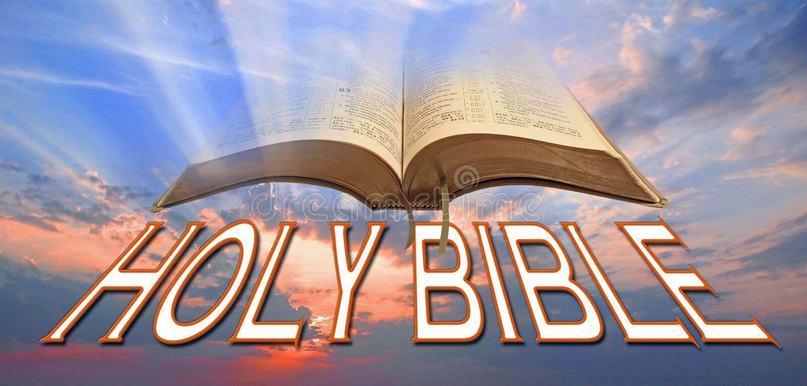 Holy bible open book word of god scripture testament bibles text clouds sun rays sky faith prayer pray gospels jesus christian stock photo Holy bible open book word of god scripture testament bibles text clouds sun rays sky faith prayer pray gospels jesus christian stock photo