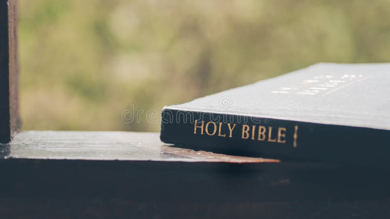 The Holy Bible. Reading the bible.  Concept for faith, spirituality and religion