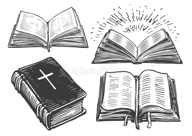 open bible drawing