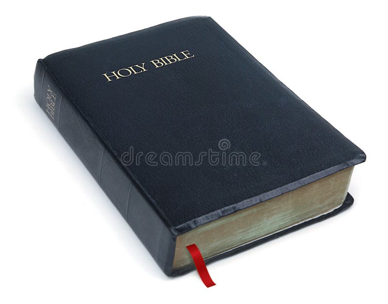 Biblie sfântă pe alb royalty free stock photography