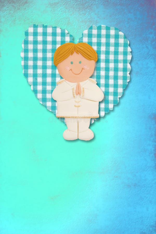 Holy Communion Card, blonde boy royalty free illustration Holy Communion Card, blonde boy royalty free illustration