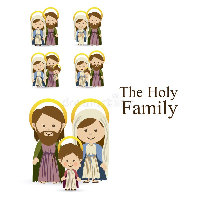 Holy family design over white background vector illustration