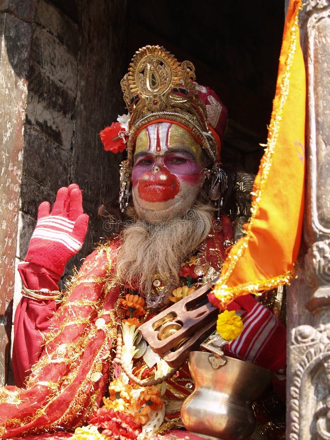 Download Holy sadhu in Nepal editorial photography. Image of stupa - 9655407