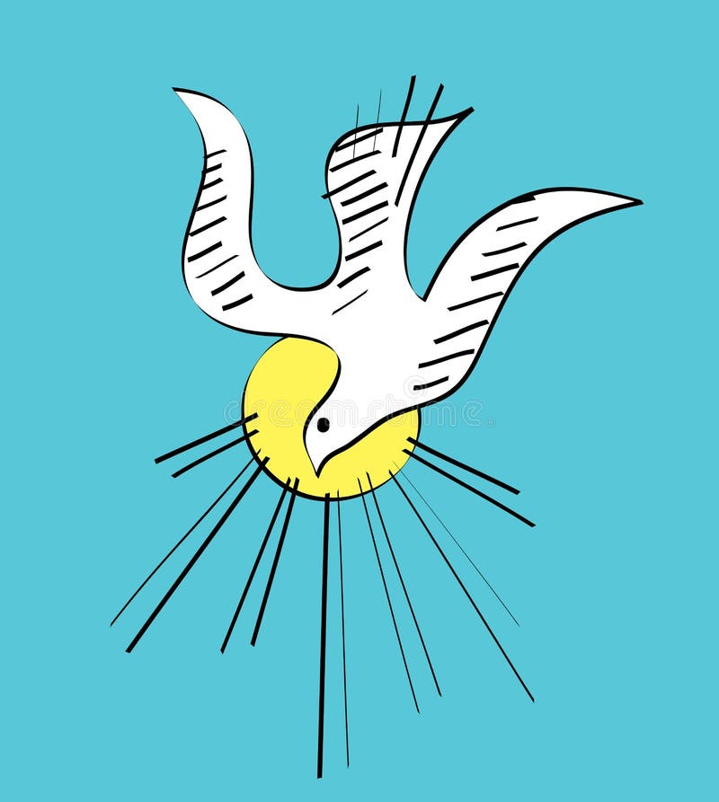 Holy Spirit Icon Sketch and Drawing Stock Vector Illustration of