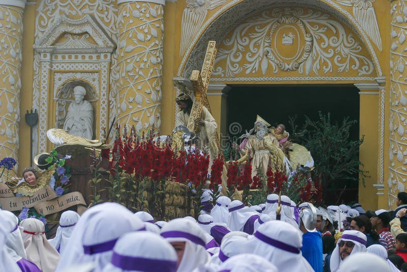 Holy Week in Guatemala Procession on Jesus Nazarene of the Mercy on