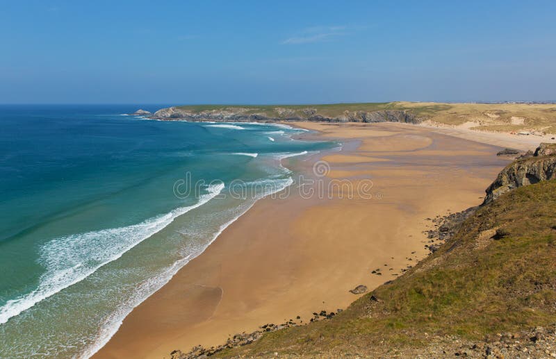 Holywell Bay North Cornwall coast England UK near Newquay and Crantock