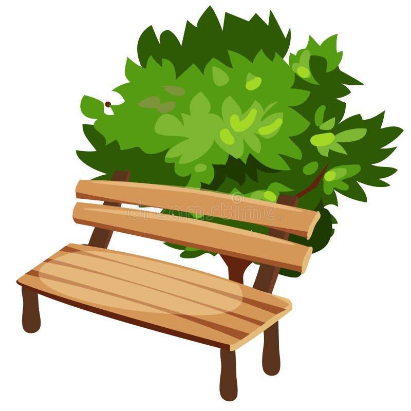 Setzen Sie Mit Baum Und Laterne Im Park Auf Die Bank Vektor Abbildung