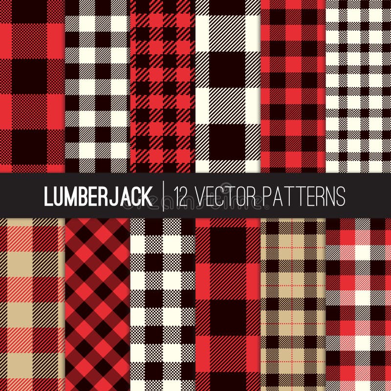 Set of 12 Tartan and Gingham Patterns. Trendy Hipster Style Backgrounds. Vector EPS File Contains Pattern Swatches. Set of 12 Tartan and Gingham Patterns. Trendy Hipster Style Backgrounds. Vector EPS File Contains Pattern Swatches.