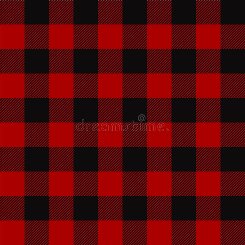 Lumberjack plaid pattern. Seamless vector background. Alternating overlapping black and colored cells. Template for clothing fabrics. Lumberjack plaid pattern. Seamless vector background. Alternating overlapping black and colored cells. Template for clothing fabrics.