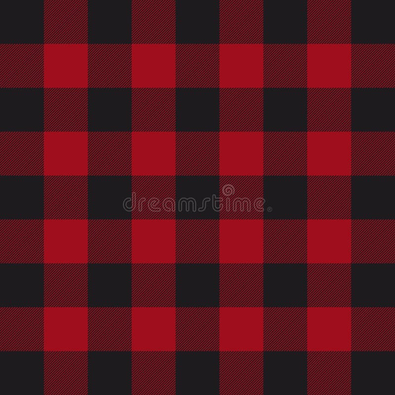 Holzfällerplaidmuster Roter und schwarzer Holzfäller lizenzfreie abbildung Holzfällerplaidmuster Roter und schwarzer Holzfäller lizenzfreie abbildung