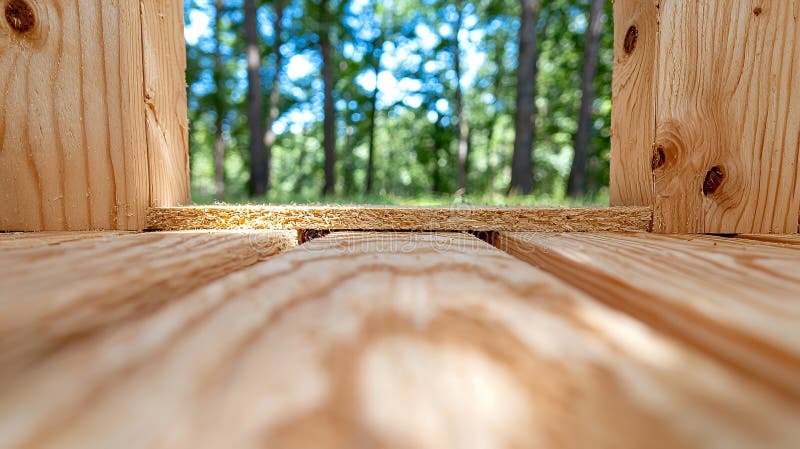 Holzplattenkonstruktion lizenzfreie abbildung