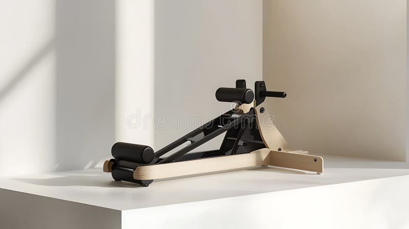 Holztäfelung mit schwarzem Griff und schwarzem Gummiband stockfotografie