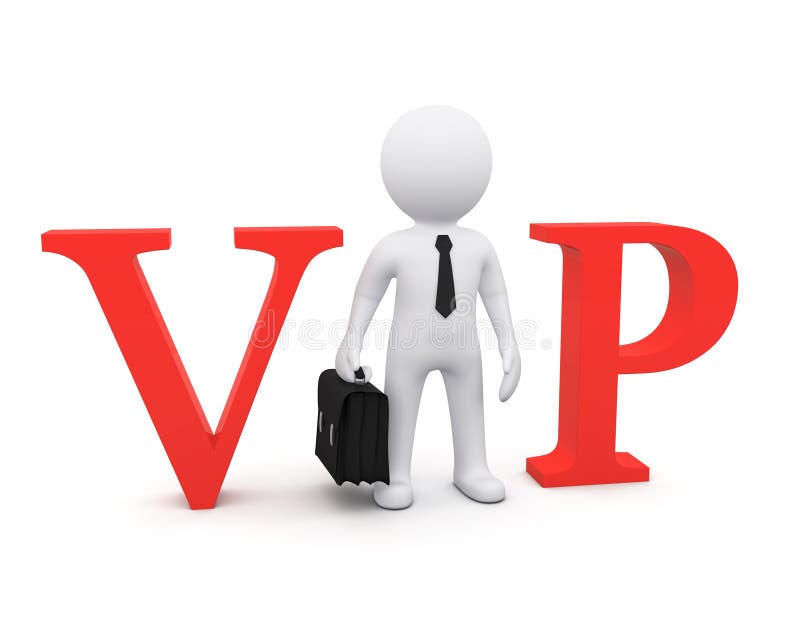 hombre 3D como persona del VIP ilustración del vector hombre 3D como persona del VIP ilustración del vector