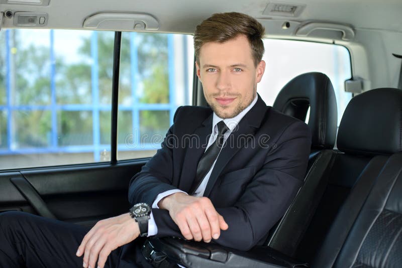 Hombre de negocios In The Car imágenes de archivo libres de regalías