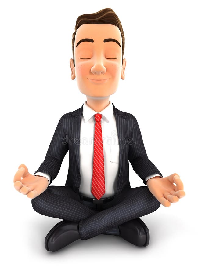 hombre de negocios 3d que hace yoga ilustración del vector hombre de negocios 3d que hace yoga ilustración del vector