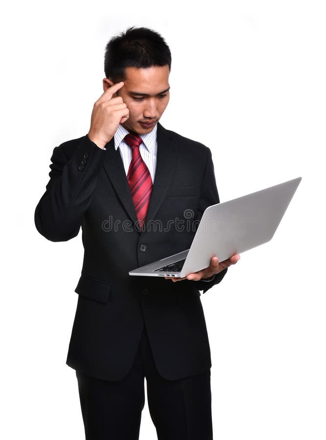 Hombre de negocios de la preocupación aislado fotos de archivo libres de regalías Hombre de negocios de la preocupación aislado fotos de archivo libres de regalías