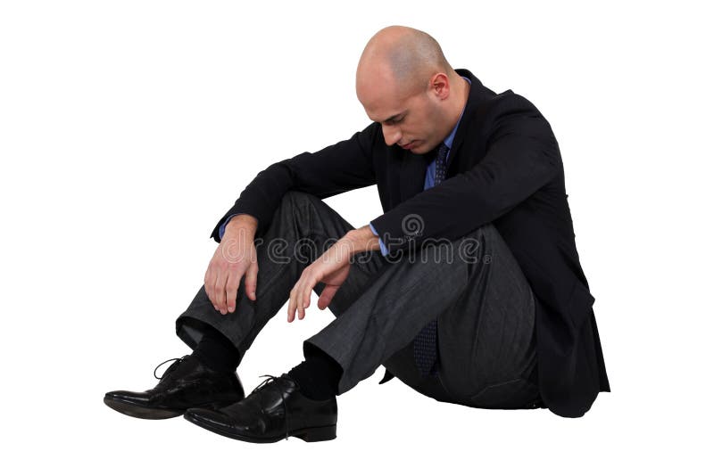 Hombre de negocios deprimido imagen de archivo Hombre de negocios deprimido imagen de archivo