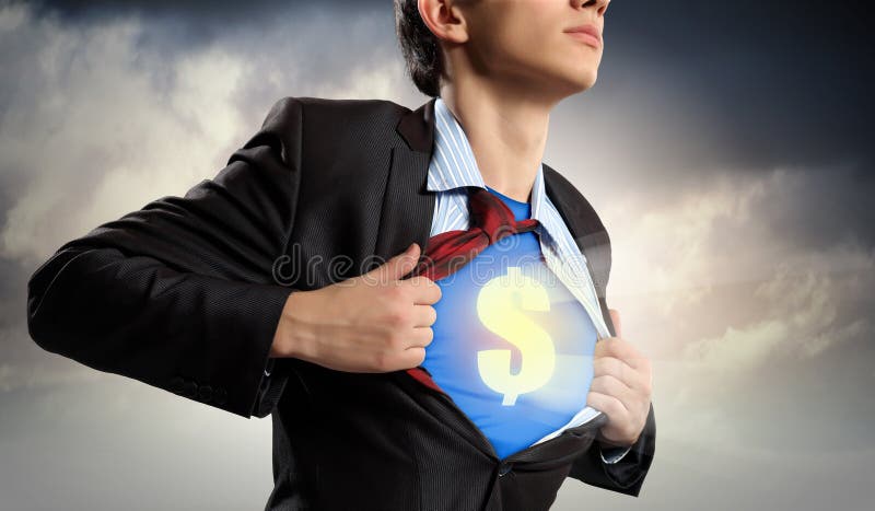 Hombre De Negocios Que Muestra El Juego Del Superhombre Por Debajo La  Camisa Foto de archivo - Imagen de divisa, moneymaking: 29641568