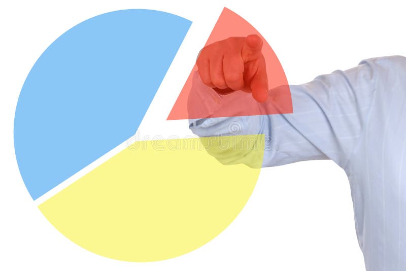 Hombre de negocios que muestra un diagrama del gráfico de sectores de las estadísticas de negocio fotografía de archivo Hombre de negocios que muestra un diagrama del gráfico de sectores de las estadísticas de negocio fotografía de archivo