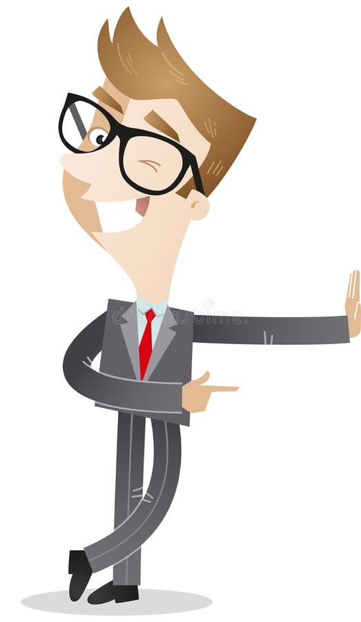 Hombre de negocios que se inclina contra la pared y el guiño ilustración del vector Hombre de negocios que se inclina contra la pared y el guiño ilustración del vector