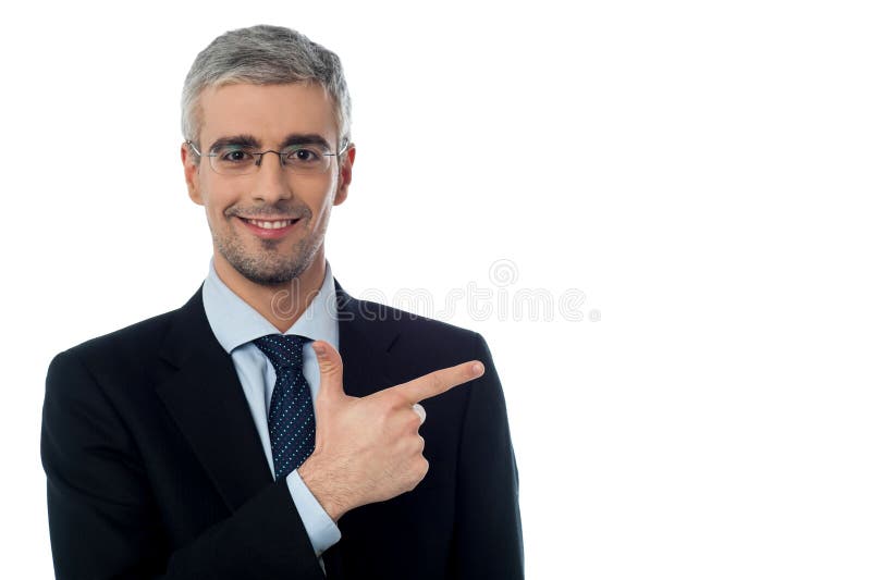 Hombre de negocios que señala en algo imagenes de archivo Hombre de negocios que señala en algo imagenes de archivo