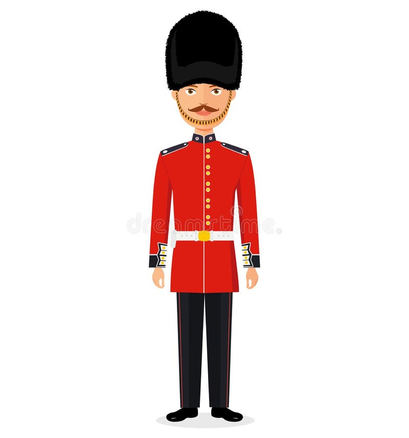 Hombre del vector de Illustration del guardia de la reina en soldado británico uniforme tradicional libre illustration Hombre del vector de Illustration del guardia de la reina en soldado británico uniforme tradicional libre illustration